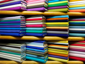Colorful fabrics on sale
